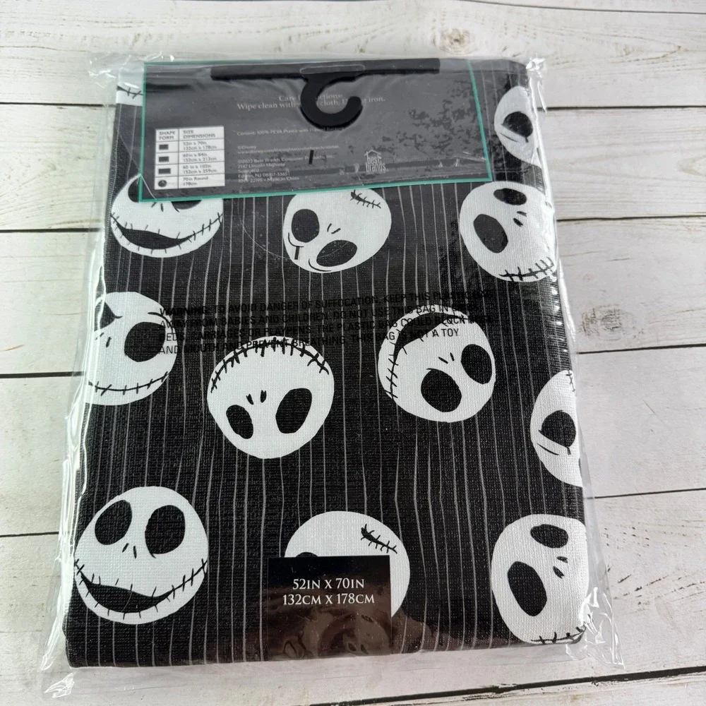 Nightmare Before Christmas Jack‎ Skellington Tablecloth 52x70 Pinstripe NEW